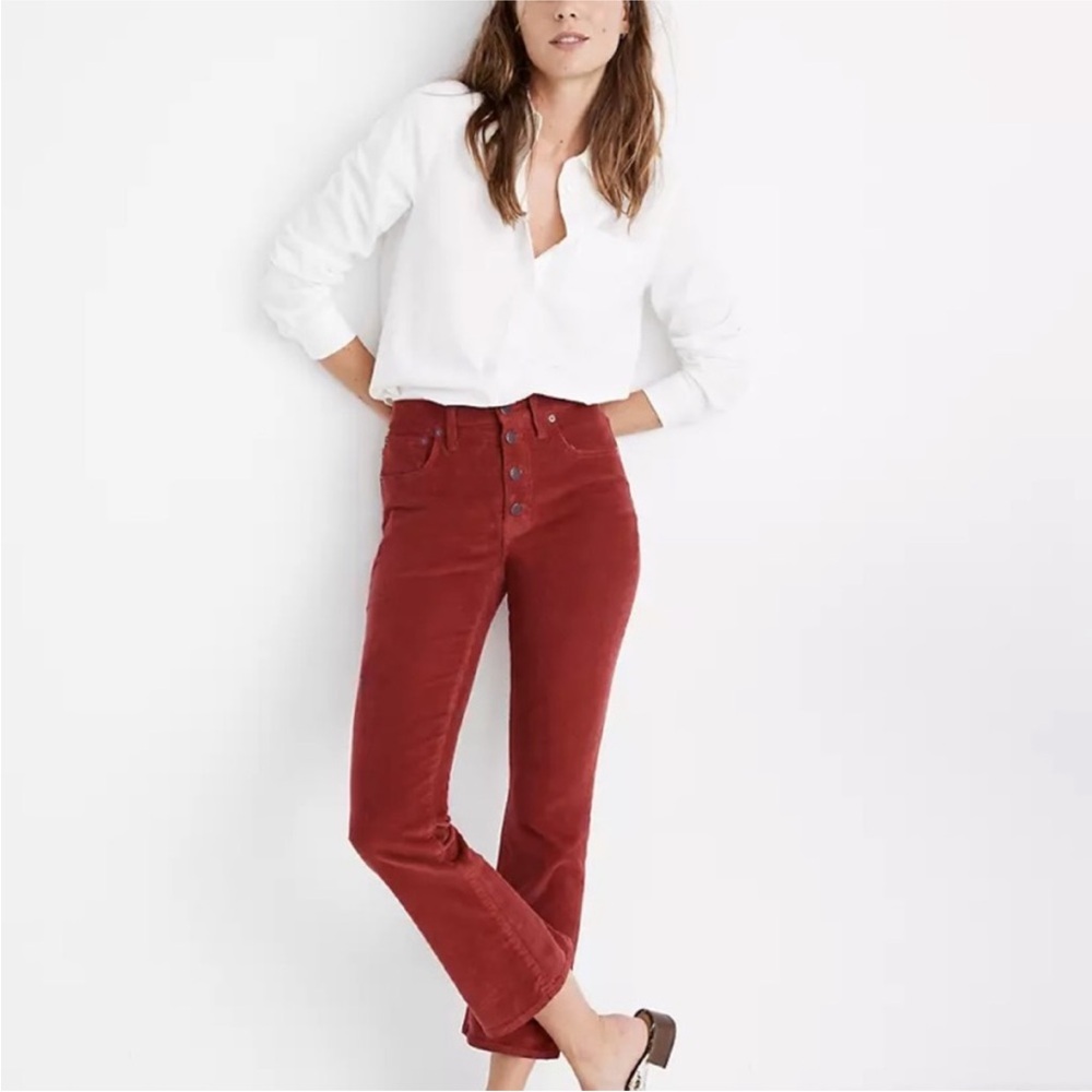 Madewell Rust Corduroy Cali Demi Boot